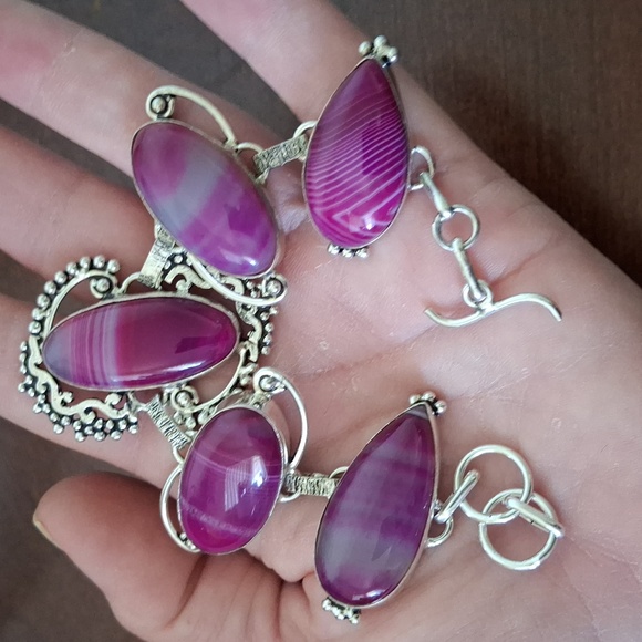 New Botswana Agate Silver Bracelet. - Picture 13 of 14